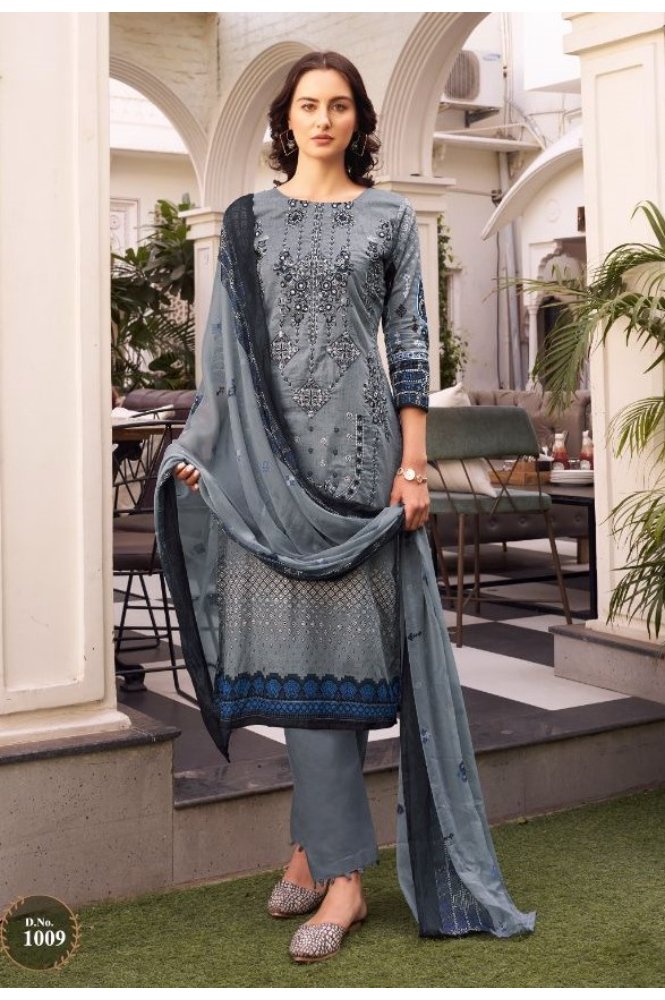 REET MAHAL DESIGNER COTTON SUIT SET MATERIAL WITH PRINTED DUPATTA