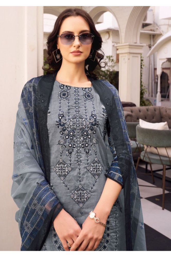 REET MAHAL DESIGNER COTTON SUIT SET MATERIAL WITH PRINTED DUPATTA