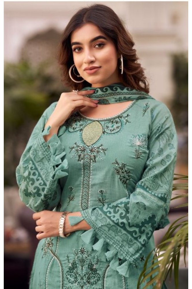 REET MAHAL DESIGNER COTTON SUIT SET MATERIAL WITH PRINTED DUPATTA