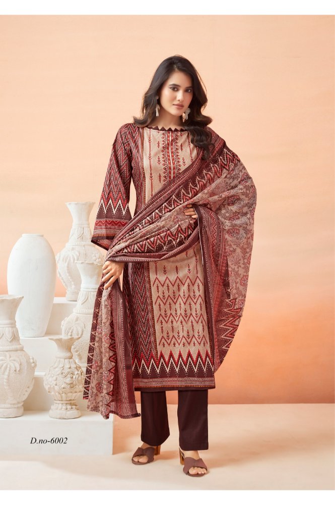 REET MAHAL DESIGNER PAKISTANI STYLE SUIT SALWAR MATERIAL WITH PRINTED DUPATTA