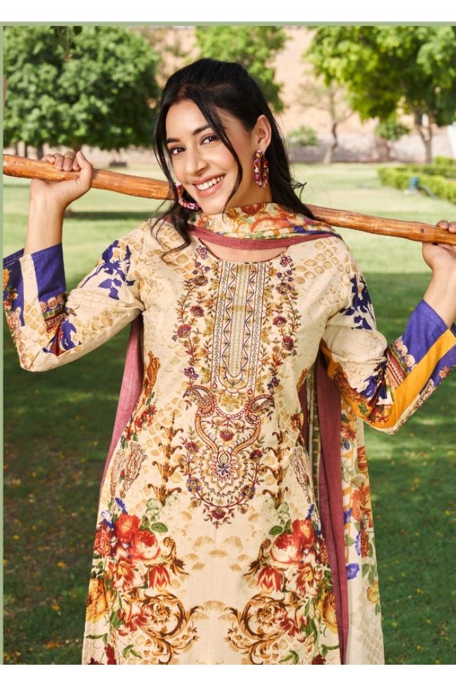 REET MAHAL PURE LAWN COTTON SUIT SET MATERIAL WITH EMBROIDERED DUPATTA