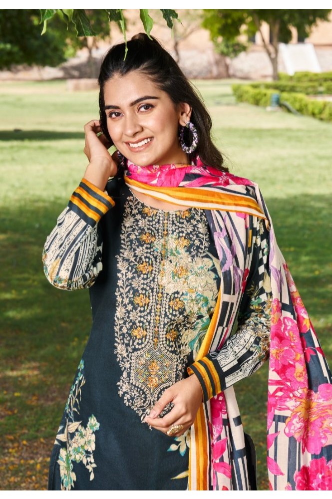 REET MAHAL PURE LAWN COTTON SUIT SET MATERIAL WITH EMBROIDERED DUPATTA