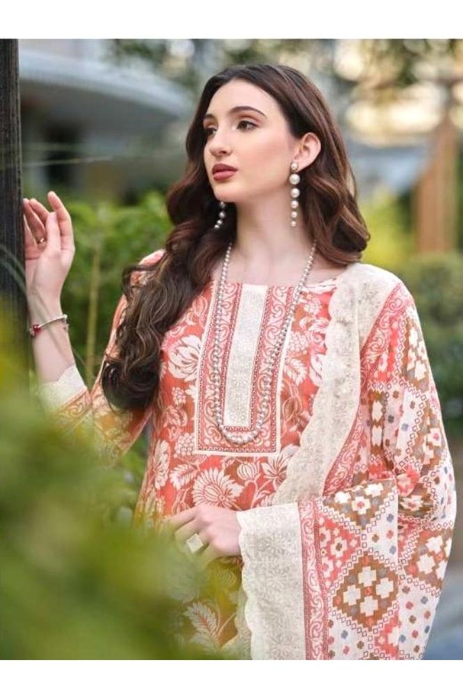 REET MAHAL ZULFAHAT SALWAR SUIT SET MATERIAL WITH EMBROIDERED DUPATTA