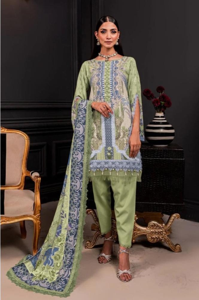 REET MAHAL HANDCRAFTED EMBROIDERY UNSTITCHED SUIT MATERIAL