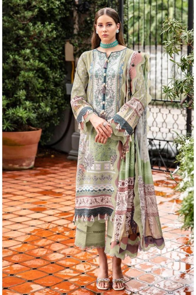 REET MAHAL HANDCRAFTED EMBROIDERY UNSTITCHED SUIT MATERIAL